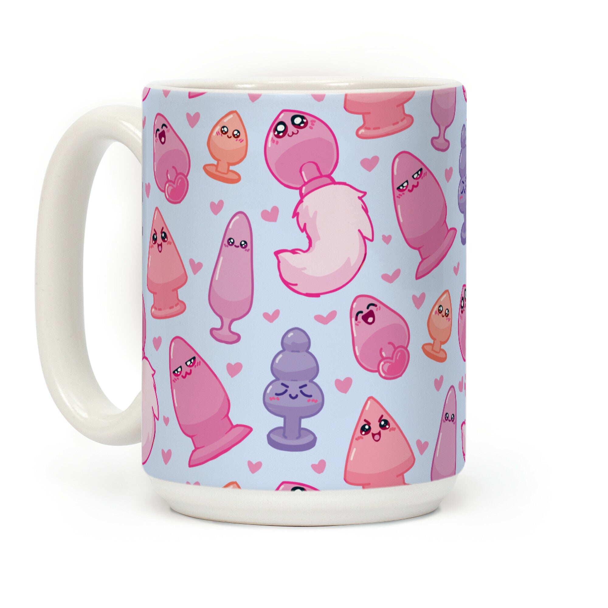 Kawaii Buttplug Pattern Coffee Mug